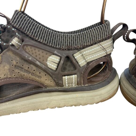 Teva Terra Float Travel Brown Leather Sandals Closed Toe Sporty Shoes sz 7.5 - Picture 4 of 16